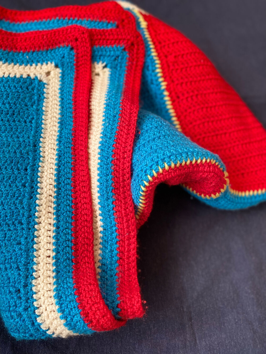 Wool patchwork plaid