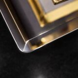 Vintage Mid-Century Italian Modern Glass Coffee Tables, 1960s, Set of 2