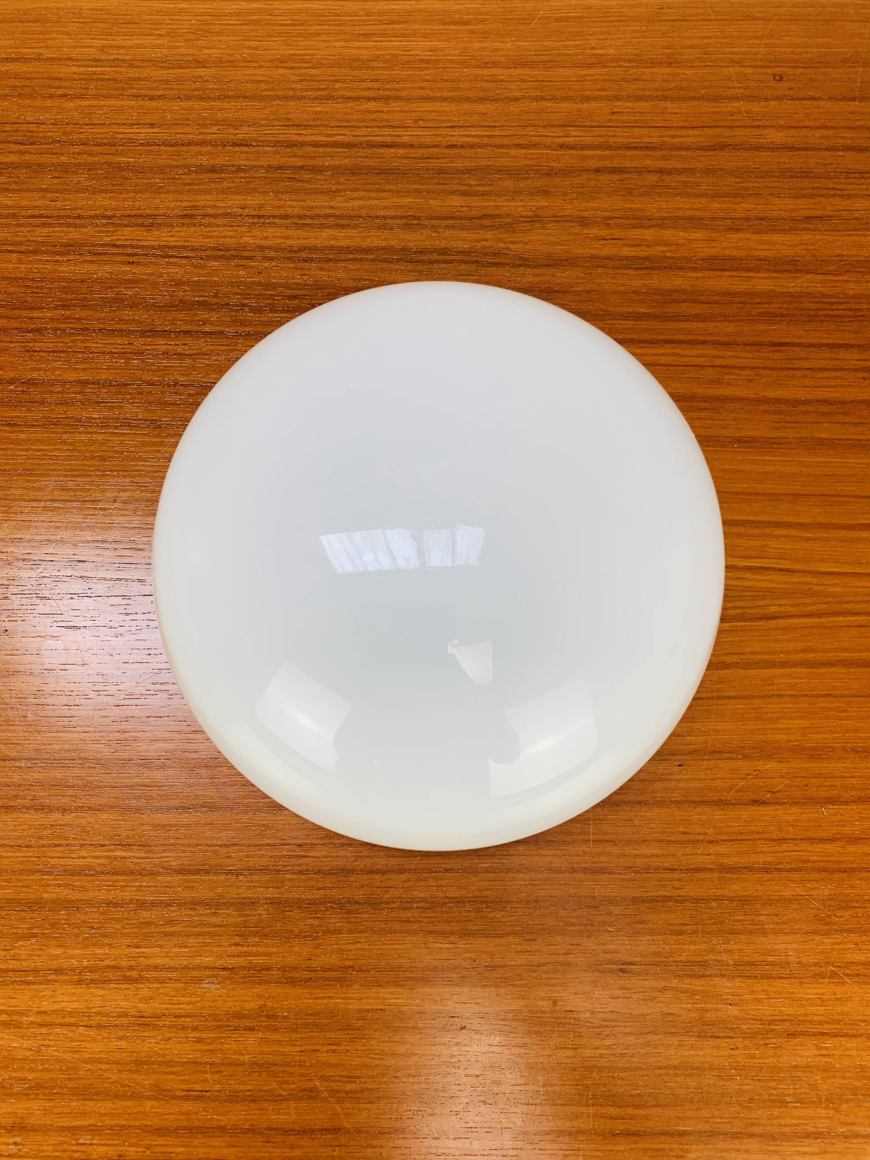 Opaline ball wall lamp made in Italy 20 cm, half sphere, vintage