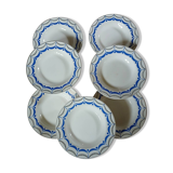 6 antique soup plates from Digoin and Sarreguemines