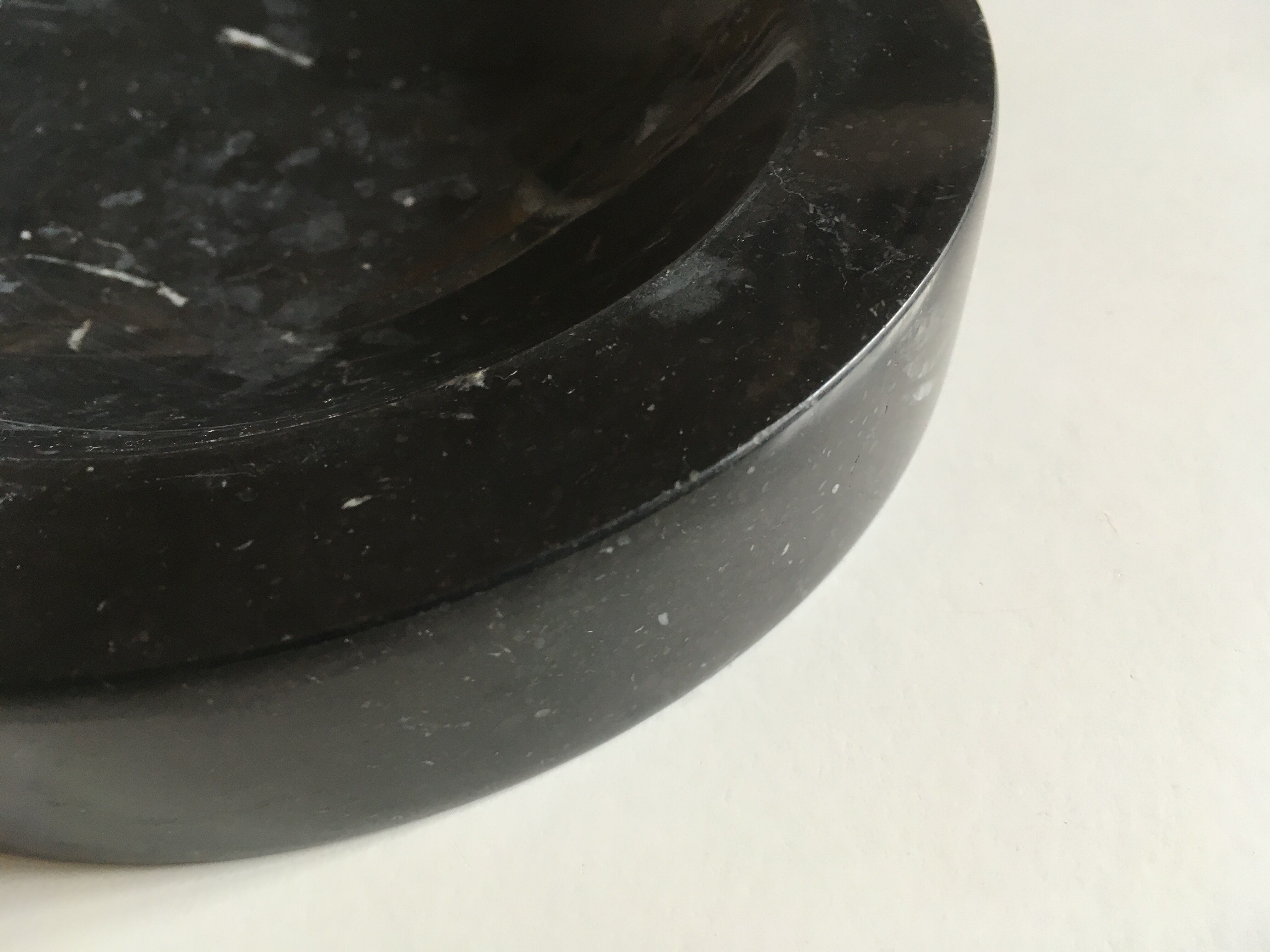 Black marble trinket bowl, Italian 1960