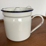 Vintage enamelled iron pitcher