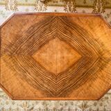 Art Deco walnut side table or serving trolley, side table