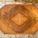 Art Deco side table or serving table in walnut, pedestal table.