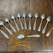 Set of 12 silver-plated dessert spoons