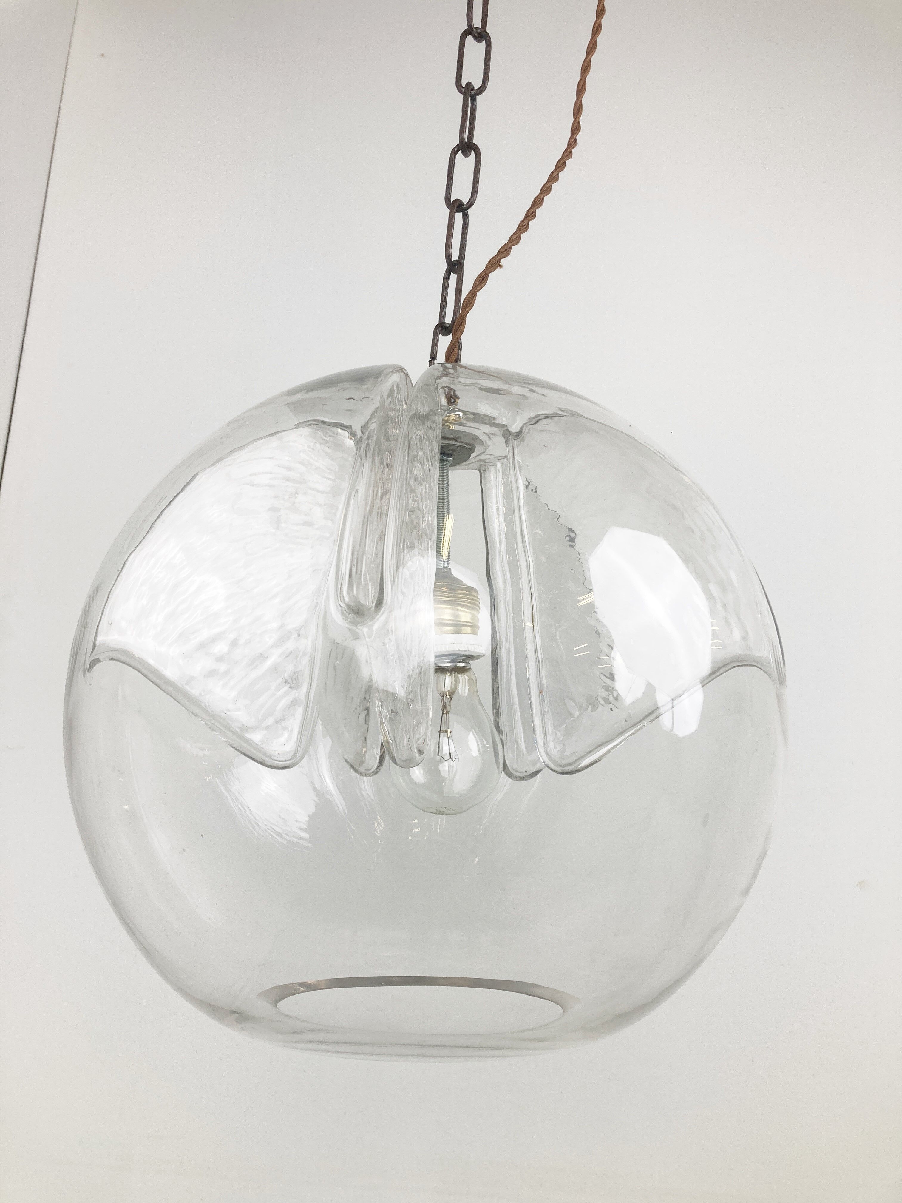 Suspension en verre par Peil et Putzler, années 1970