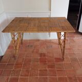 Vintage rattan dining table
