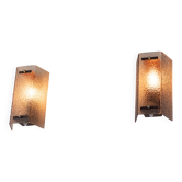 Set of 2 Yugoslavian Purple Acrylic Wall Sconces