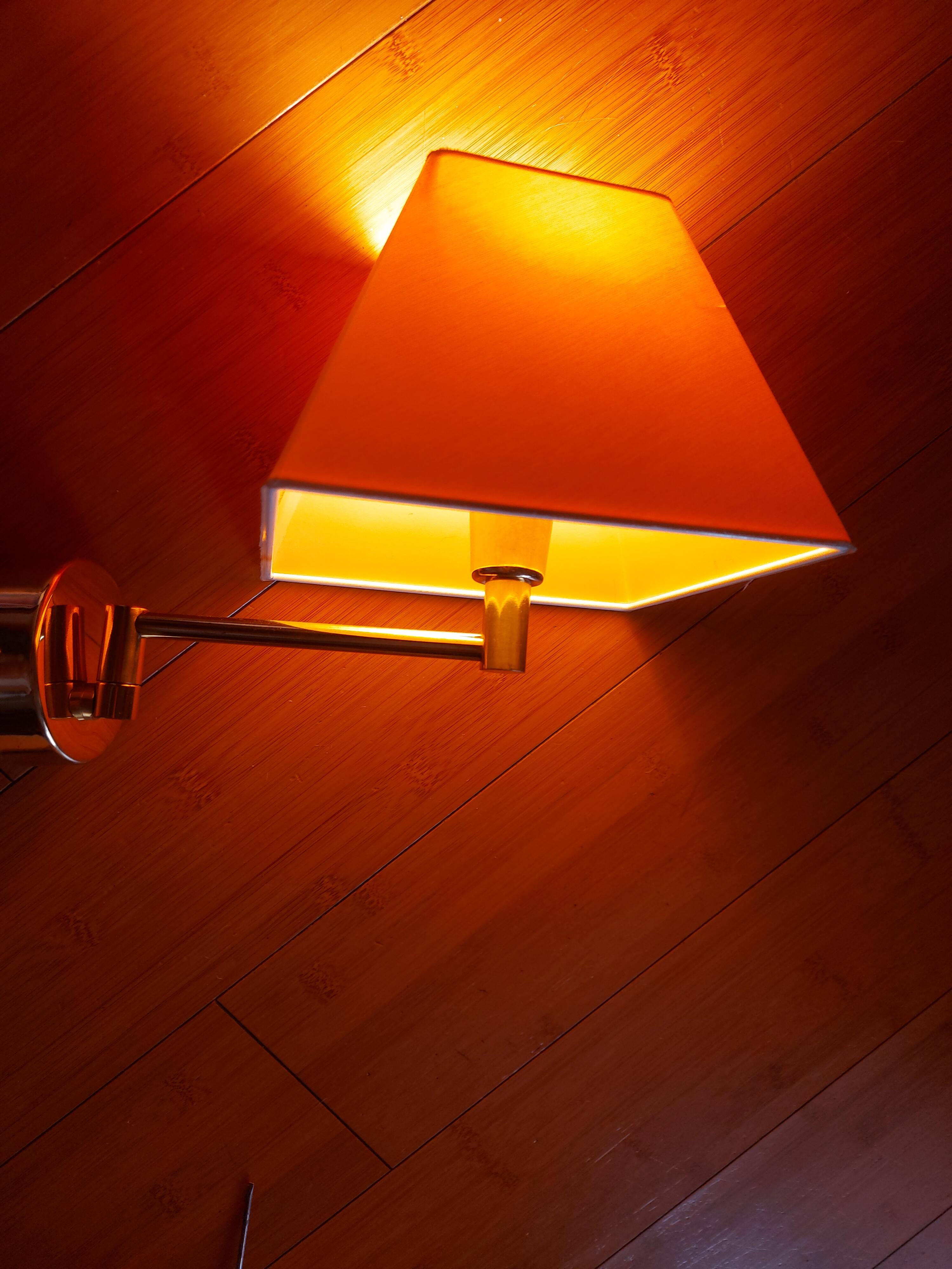 TWO BRASS WALL LIGHTS