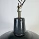 Industrial French Black Enamel Factory Pendant Lamp, 1960s
