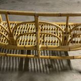 Rattan wicker sofa from the 60s/70s