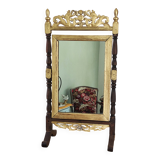 Antique wooden cheval mirror