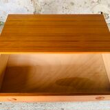 Vintage chest of drawers, Scandinavian teak style, circa 60 metal feet