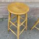 Paire de tabourets de bar bois 1960