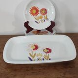 Set of Vintage Sologne dessert plates