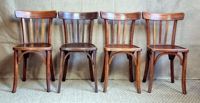 Set 4 Luterma chairs from the brewery of Lutterbach 40s