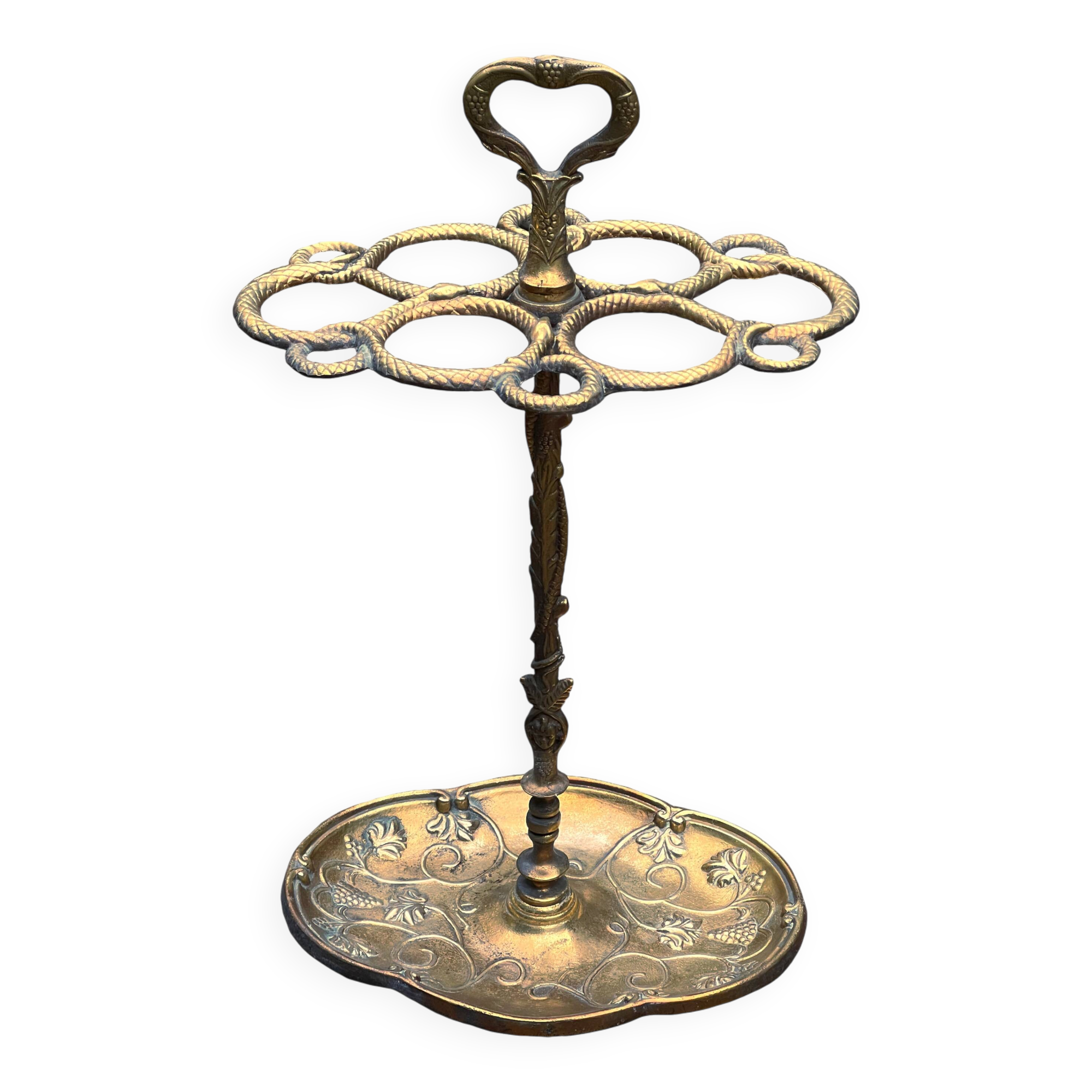 Porte-parapluie en laiton vintage
