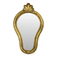 French Crested Mirror Gold Leaf Baroque Style Classic 48cm
