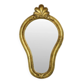 French Crested Mirror Gold Leaf Baroque Style Classic 48cm