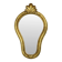 French Crested Mirror Gold Leaf Baroque Style Classic 48cm