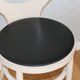 Chaise baumann mouette blanche skaï noir