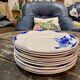 Lot of 11 plates Digoin Sarreguemines model Corsica blue