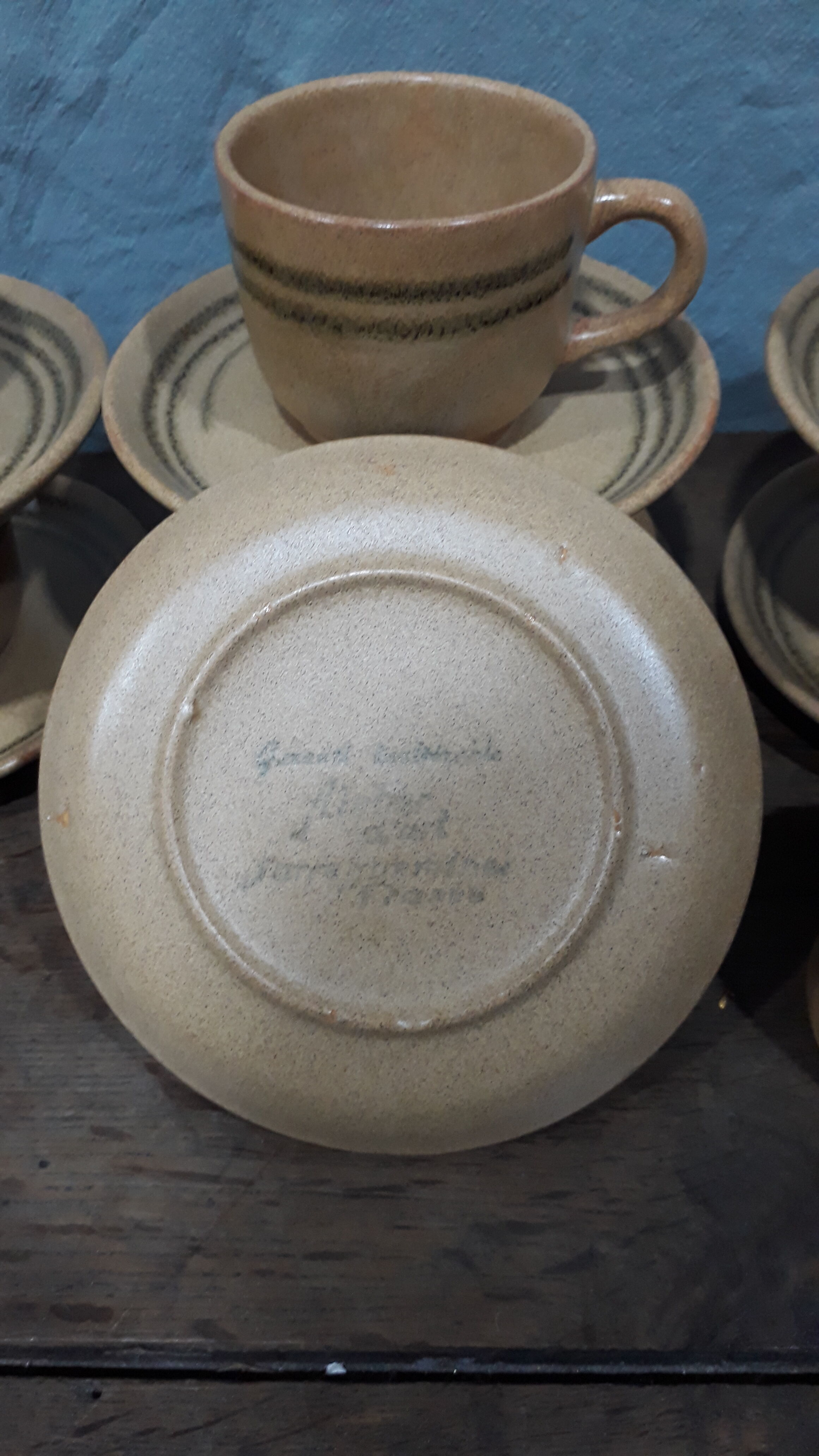 7 coffee cups and saucers Sarreguemines