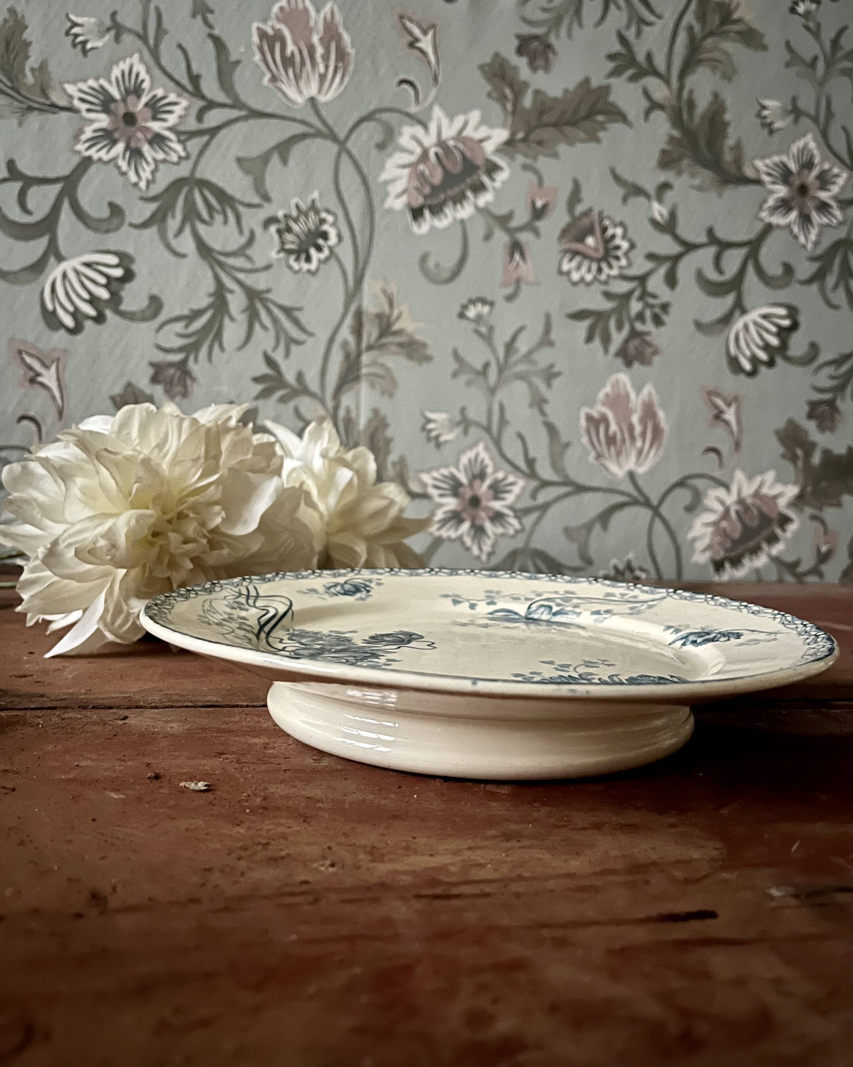 Small ironstone compote Sarreguemines Royat