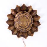 Vintage Brass Flower Wall Lamp by Svend Aage Holm Sørensen for Holm Sørensen & Co, 1960s
