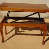 Coffee table, rises and opens, inspired by Albert Ducrot.