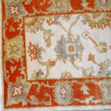 Vintage Indian Mahal handmade carpet 64cm x 97cm 1980s