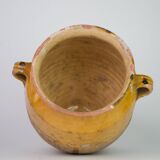 Yellow South-West confit pot, glazed terracotta