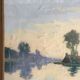 "calm water in holland": large pastel signed "ger van vliet"