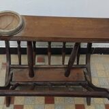 Old vintage wooden magazine rack