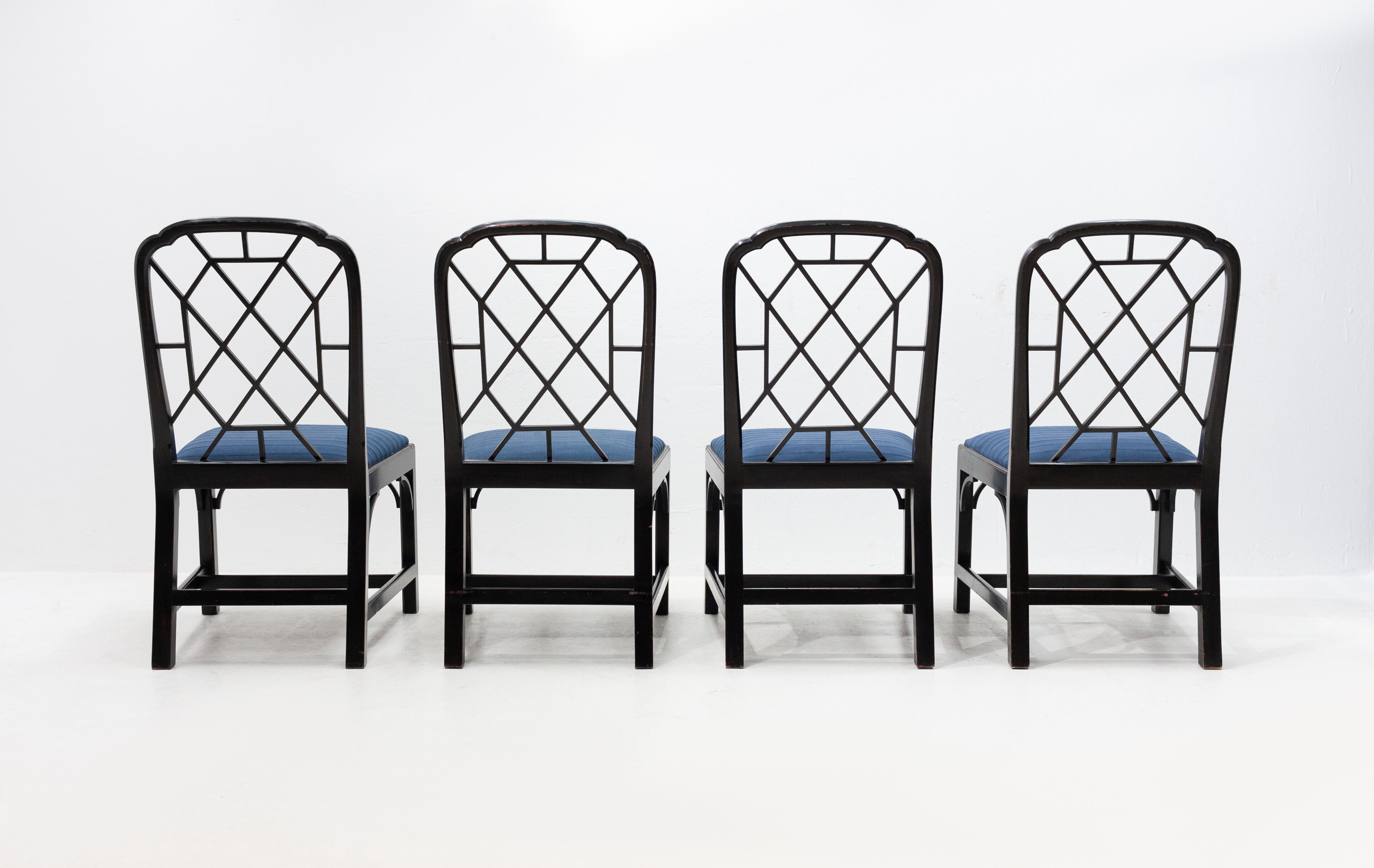 4 Chinese Chippendale chairs