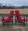 Set of 2 Impala vintage chairs Dutch design red black Fristho Cor Bontebal