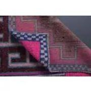 1970s Vintage Turkish Oushak Diamond Wool Runner 98x334