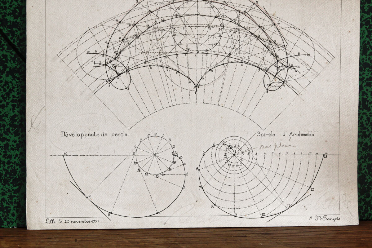 Dessin technique original, arts et métiers