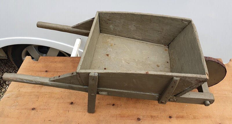 Vintage child wheelbarrow all wood
