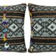 Set of 2 vintage kilim cushion covers 41x41 cm