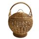 Large vintage woven rattan basket