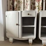 2 restored old bedside tables
