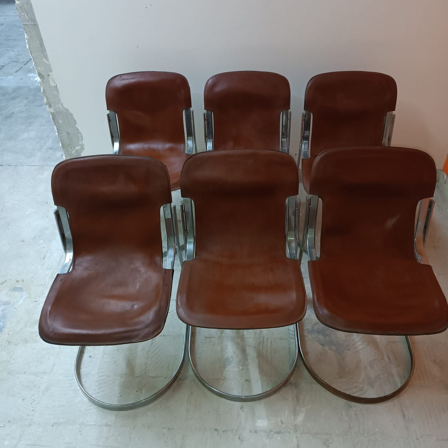 Series of 6 chairs Cidue, Italy circa 1970