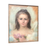 Portrait de jeune fille avec des lilas