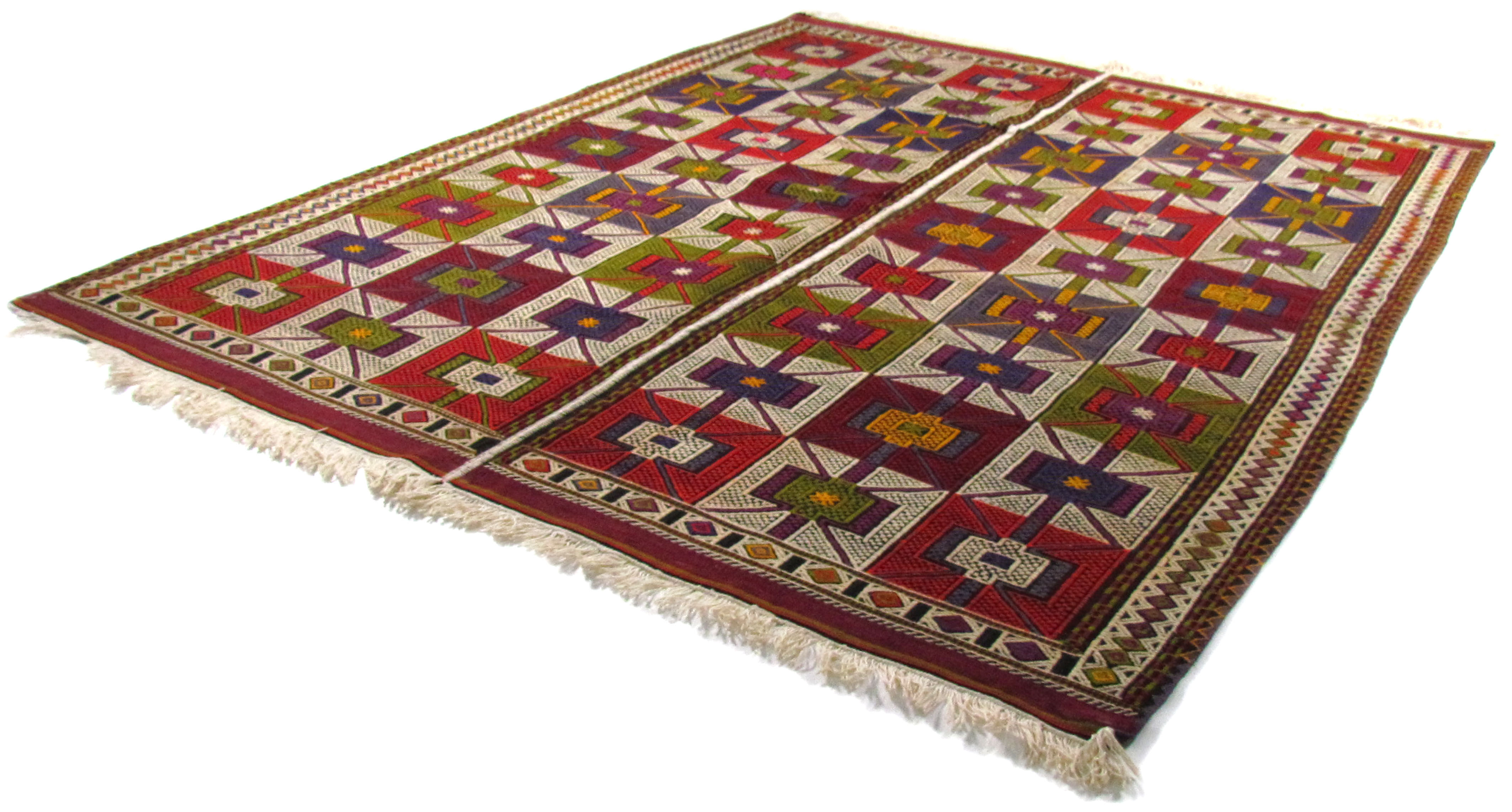 Anatolian handmade kilim rug 155 x 203 cm