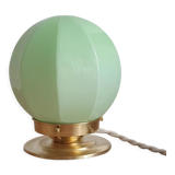 Green opaline table lamp