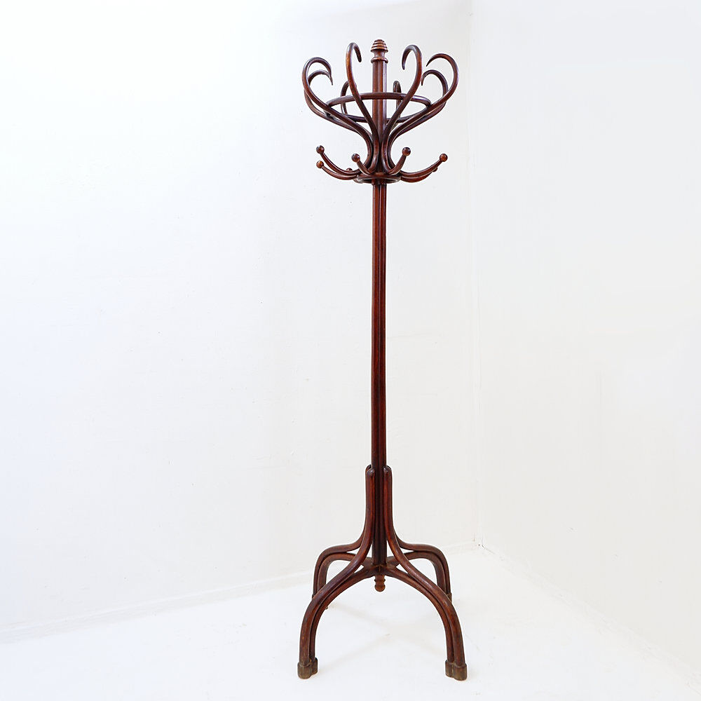 Grand portemanteau "Perroquet" en bois courbé style Thonet – Début du 20ème siècle