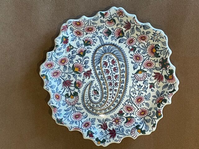 Ancient cashmere Gien Plate