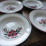 Set of 4 mixed porcelain soup plates from HBCM and Digoin 2008106