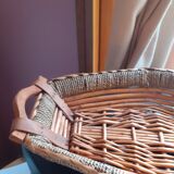 Rattan basket with handles
